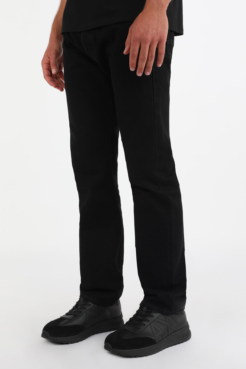 תמונת כל הלוק של AX Print Trainers Sneakers in Black